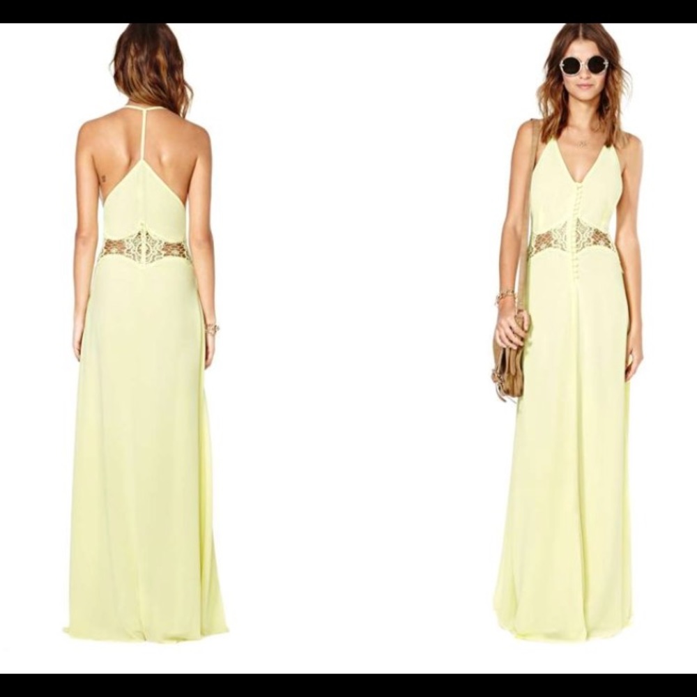 Jarlo Siobhan dress in Lemon